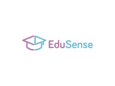 Edusense 2 e education es graduation cap icon logo mark s school symbol