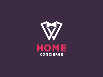 Home Concierge 3 bow tie bowtie butler concierge home icon logo mark suit symbol