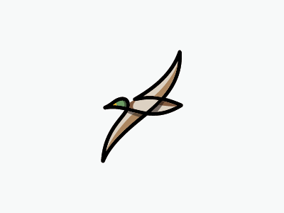 Wild Duck Conservation bird duck icon logo logotype mallard mark mistershot monoline symbol