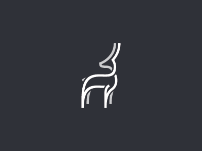 Cautious animal antelope deer gazelle icon logo mark minimal mistershot simple symbol