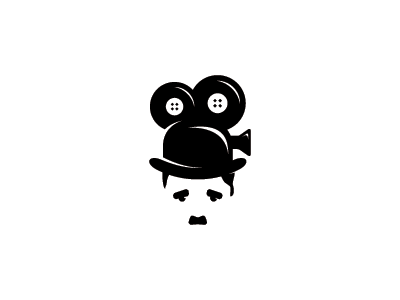 Black & White camera charlie chaplin cinema film hat logo mark movies symbol