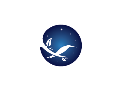 Night Bird bird icon logo mark negative space night nightscape sky stars symbol tweet