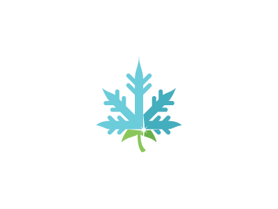 Arctic Herbs Dispensary 2 cannabis herbal icon leaf logo marijuana mark medical snow snowflake