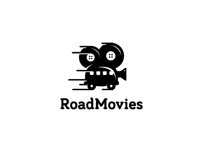 Road Movies camera camera logo car cinema cinematography design film filmmaker films lens logo mark movies movies logo reel road movies symbol van van logo video