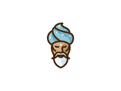 Cupcake Guru cake cupcake guru icon indian logo mark turban