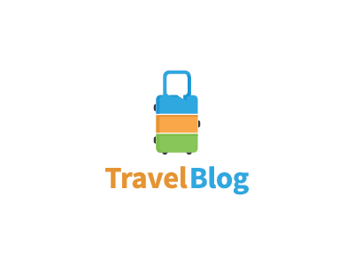 Travel Blog blog logo luggage mark negative space suitcase travel