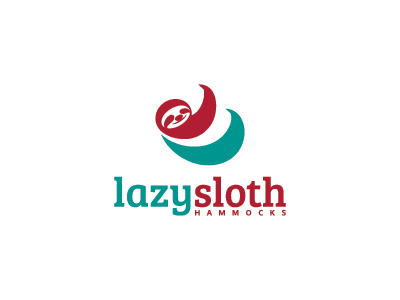 Lazy Sloth hammock lazy logo mark sloth vacation