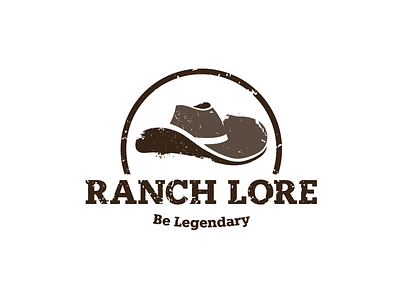 Ranch Lore 3 cowboy hat logo mark ranch