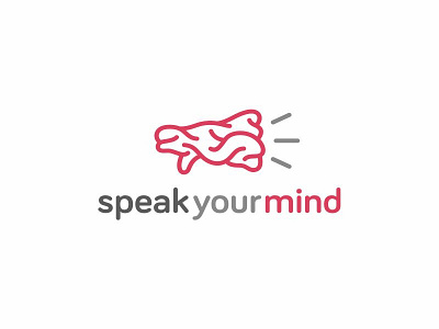 Speak Your Mind advertising brain logo loudspeaker mark media megaphone mind symbol