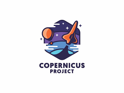 Copernicus Project balloon logo patch rocket sky space