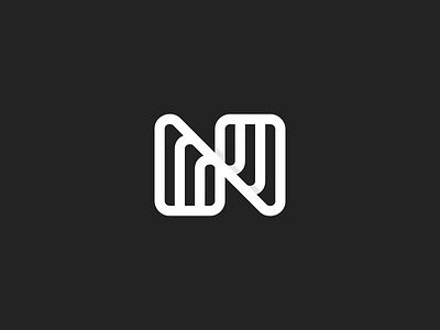 N flat icon lines logo mark minimal mistershot modernism monogram symbol waves