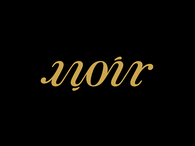 Noir Ambigram ambigram design logo logomark logotype mistershot noir