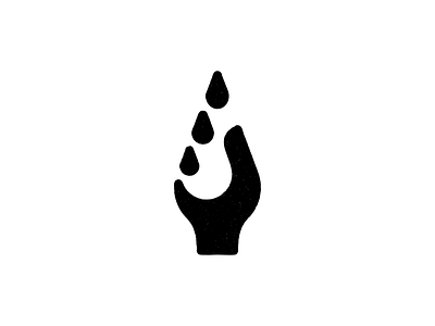 Drop Hand Logo blue drop earth hand logomark mark natural nature negative space protect resources symbol water