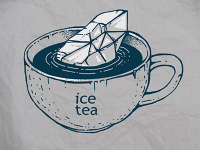 Icetea 2d cup hi everyone iceberg icetea illustration