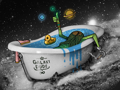 Galaxy dude (Space collection) design dude galaxy planet space water