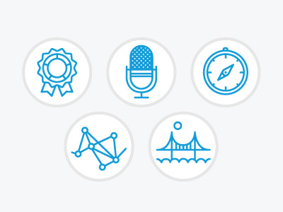 Event Icons for web brightedge compass icons line microphone network san francisco