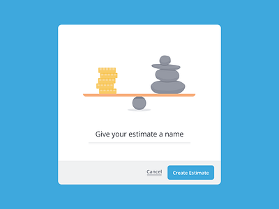 New Estimate Modal illustration ux