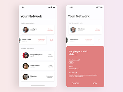 Contacts List — Weekly UI#10