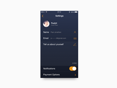 Settings — Daily UI #007