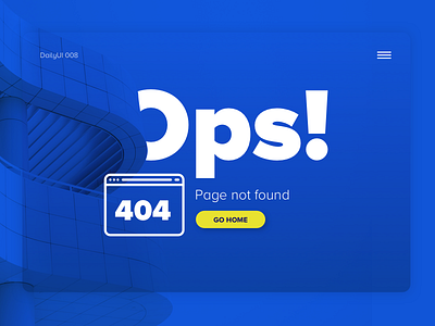 404 Page — Daily UI #008