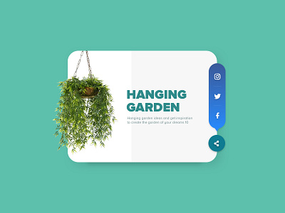 Social Share — DailyUI #010 button dailyui garden green interface lima peru sharing social ui