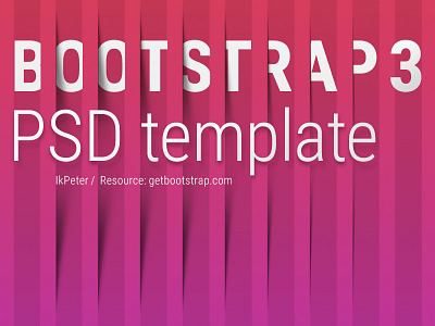 Bootstrap 3 PSD template bootstrap free psd template