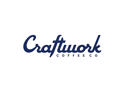 Craftwork Coffee Co branding coffee coworking design handlettering identity logo logotype script type typography vector