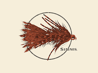 Simms Flyfishing Illustration adventure apparel design fishing fly flyfishing handdrawn illustration ink screenprint simms wilderness