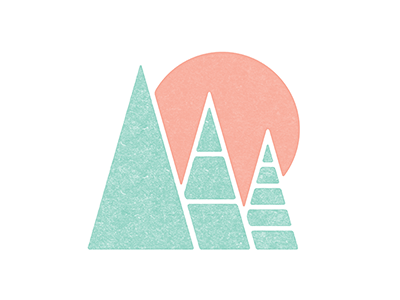 Three & Sun adventure clean design forest illustration mountains soft texture wilderness