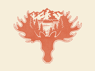 Moose Mountain adventure antlers apparel colorado design illustration moose mountain outdoor wilderness