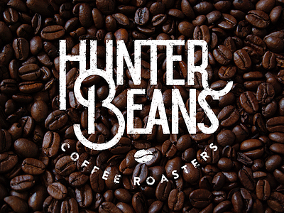 Hunter Beans Coffee Roasters brand branding coffee design handlettering identity logo roaster script type typography