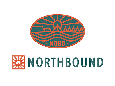 NOBO adventure bound camp icon logo michigan north northbound summer type vintage wilderness
