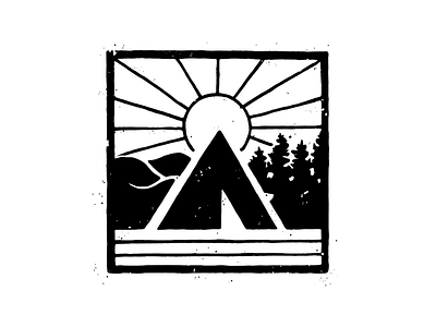 Northbound adventure camp grit icon illustration ink logo mark square tent tree wilderness