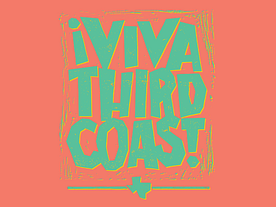 ¡Viva Third Coast! blockprint fiesta icon illustration ink mexico papercut surf texas texmex