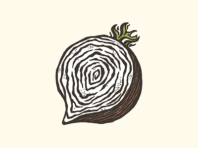 Red Onion grocery handdrawn health illustration ink market onion vector vegetable veggie