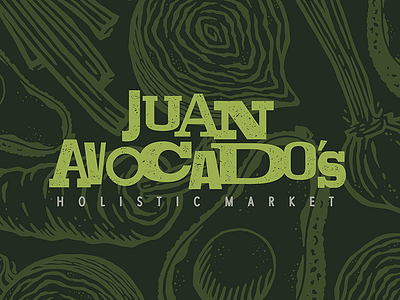 Juan Avocado's grocery health illustration ink market type typography vector vegetable veggie