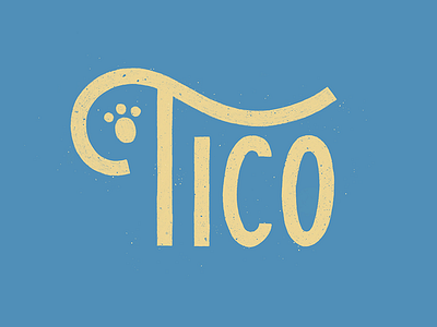 Tico dachschund dog handlettering lettering logo logotype paw print puppy texture type weinerdog