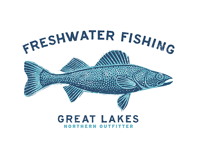 Great Lakes Co. fish fishing freshwater great lakes northern outfitter texture walleye
