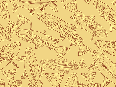 Trout Wallpaper adventure apparel colorado design fish fishing flyfishing icon illustration mountain river trout