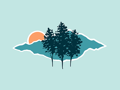 Appalachia appalachia appalachian border design icon illustration mountain mountains sun sunset