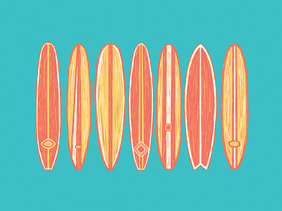 Surfboards california coast procreate summer sun surf surfboard surfboards texture wave