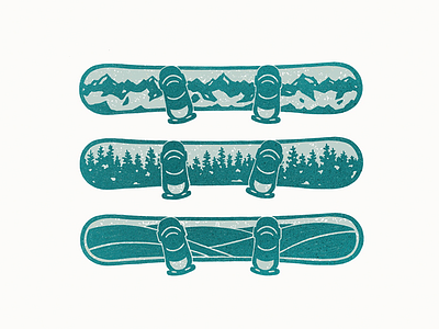 Snowboard Stack apparel design mountain procreate ski skiing snow snowboard trees winter