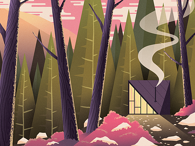 BIG Klein Cabin arch architecture big build cabin design forest home illustrator lodge mountains photoshop texture tiny house vector woods