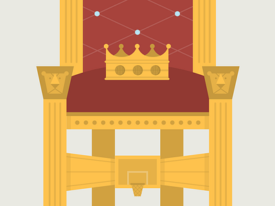 Lebron's Throne cavs cleveland cleveland cavs illustration lebron james nba sports