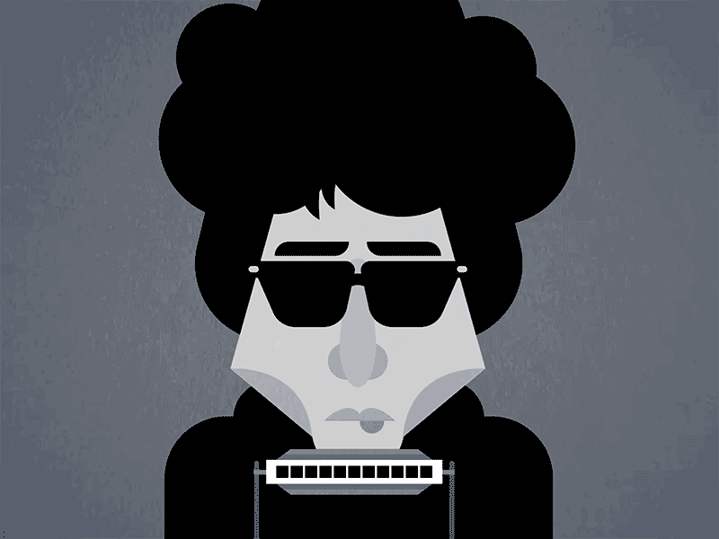 Bob Dylan animation bob dylan gif illustration