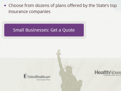 Health insurance homepage audience segmentation beveled cta health insurance homepage