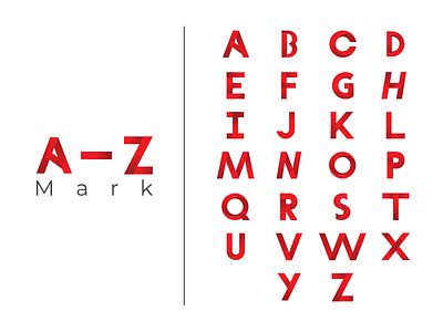 A-Z Mark a a z logo abcd art b black brand c d e f icon letter letter logo logo logo mark red typography victor white