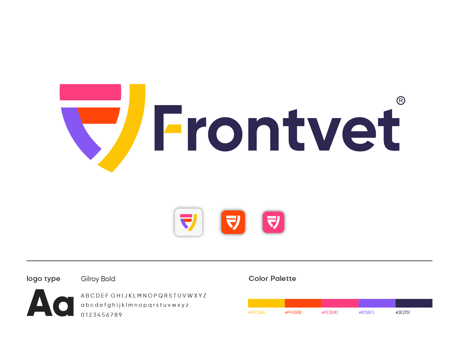 FV modern logo design by Design pixa on Dribbble