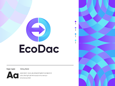 EcoDac logo design abstract art brand brand logo branding color d design e graphic design icon latter letter logo logo modern modern logo monogram typography unique vector