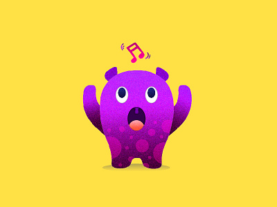 Singing Monster cute monster purple singing